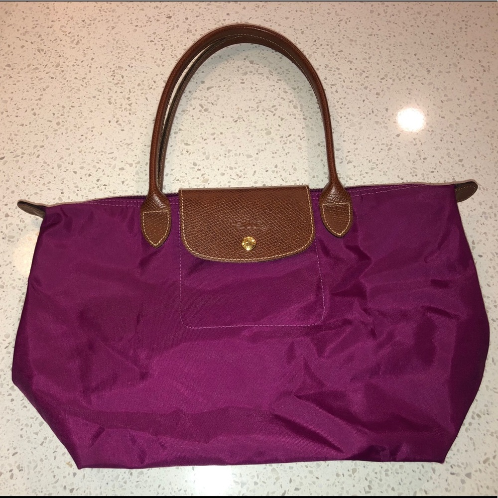 Longchamp Medium Purple Shoulder Bag